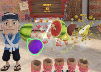 Apple Vision Pro Fruit Ninja